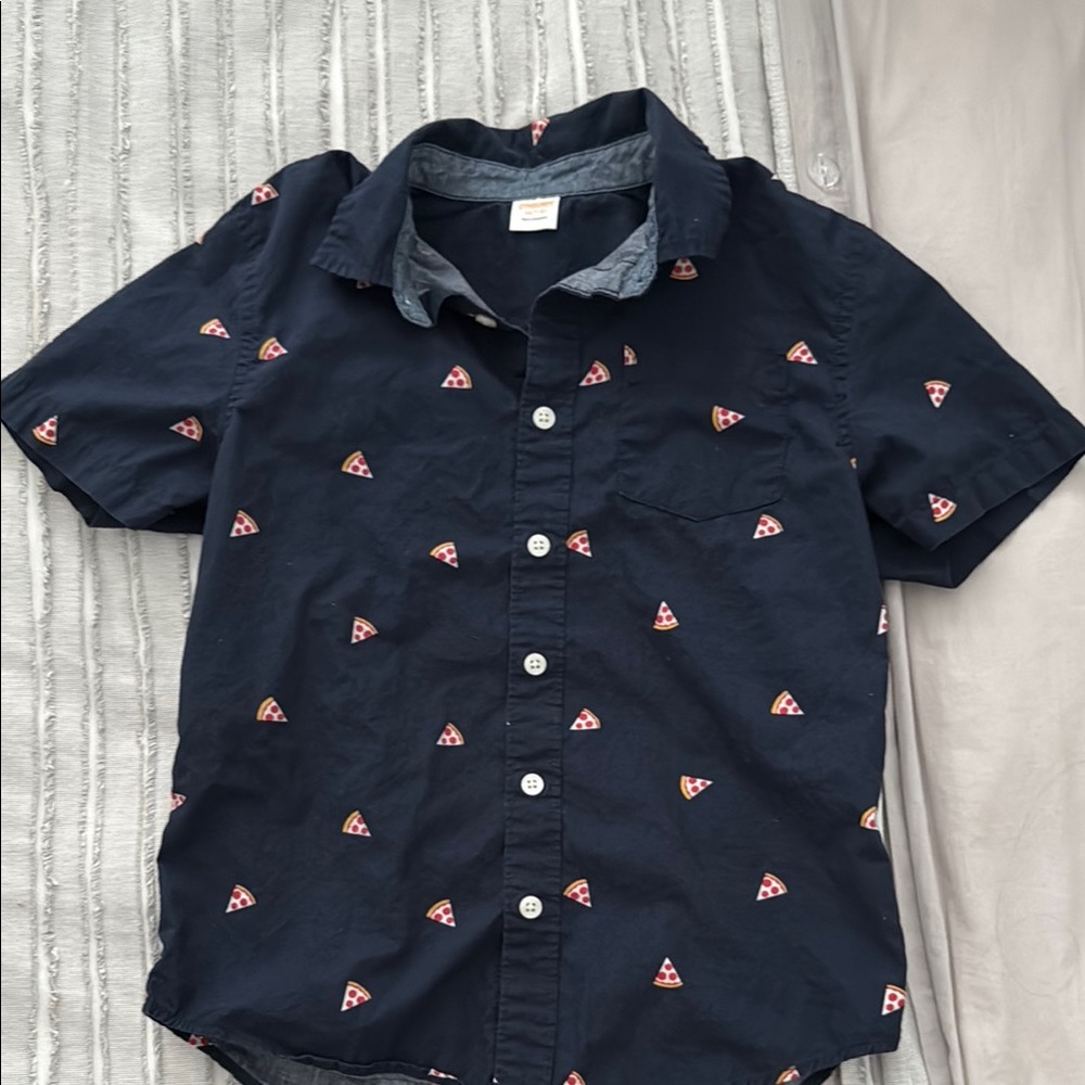 Gymboree Navy and Gray Shirt pizza design